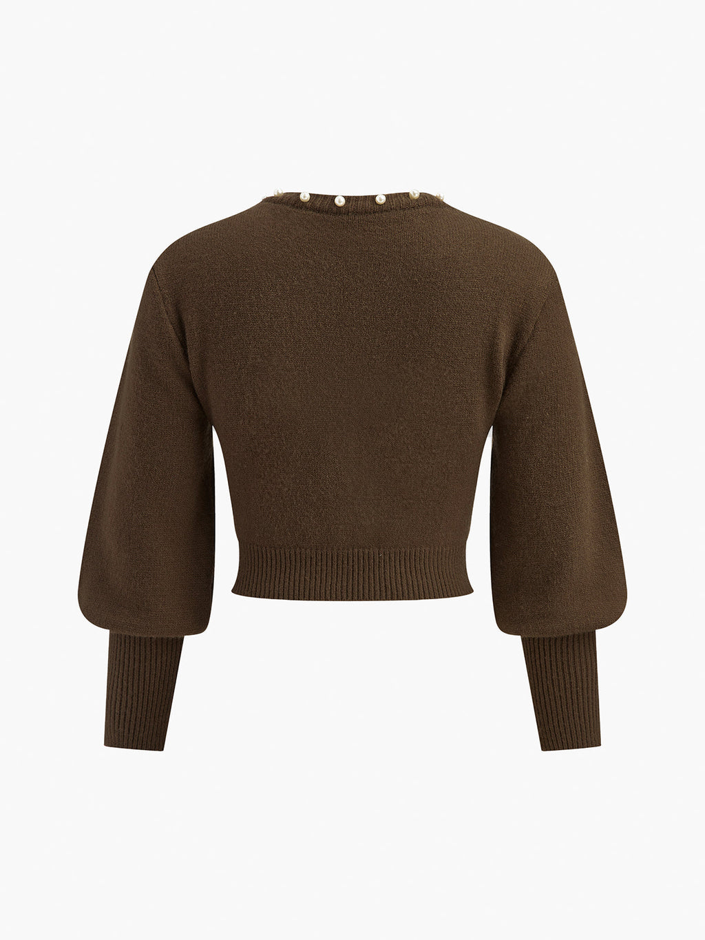 İnci Kenarlı Fener Kol Örgü Üst