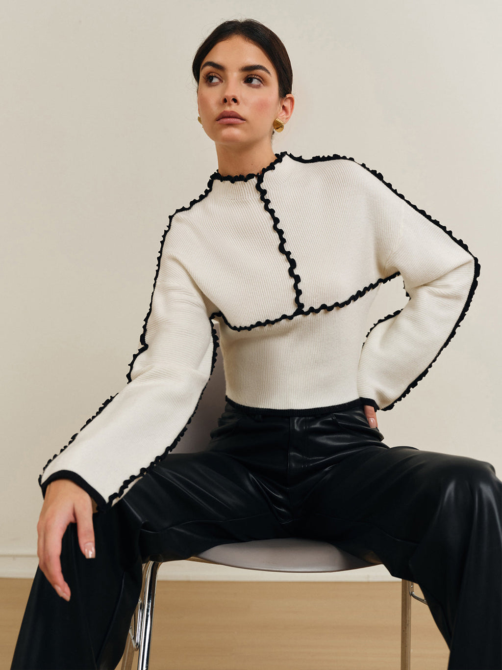 Kaburgalı Marul Kenarlı Örgü Üst