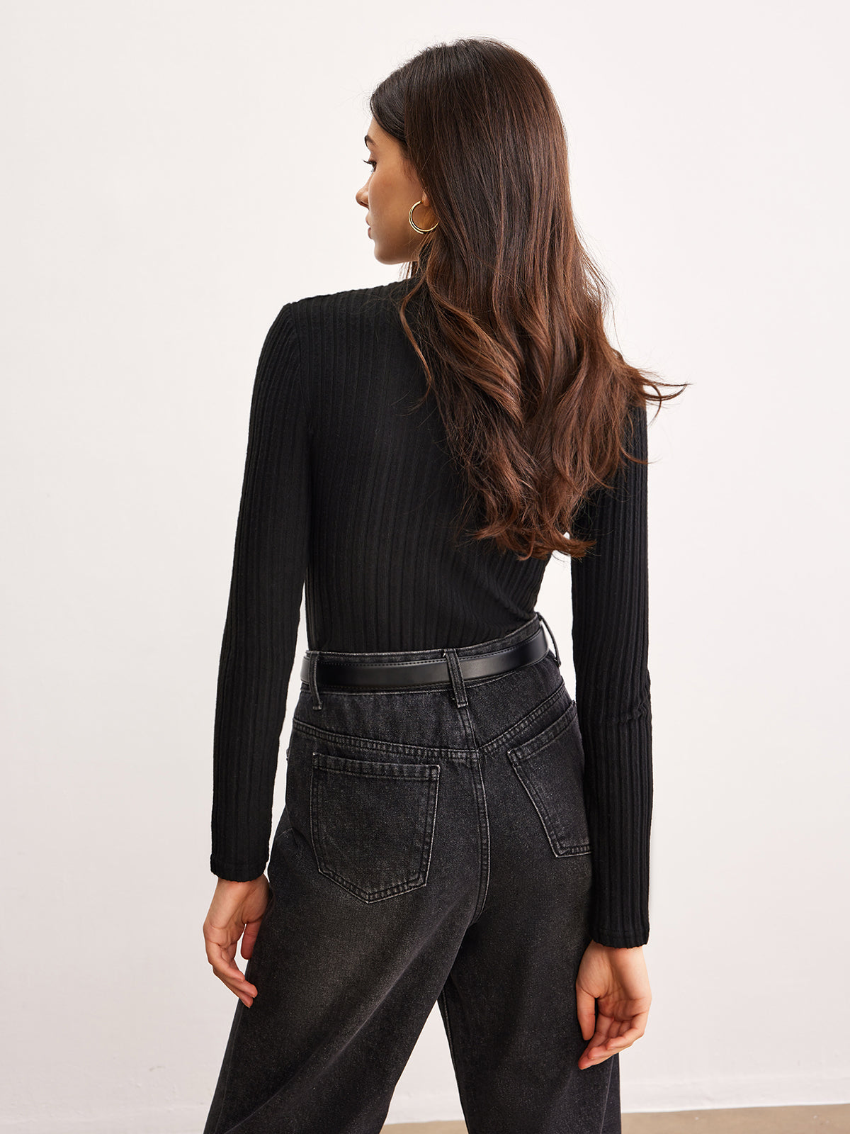 Çapraz Yakalı Yivli Üst