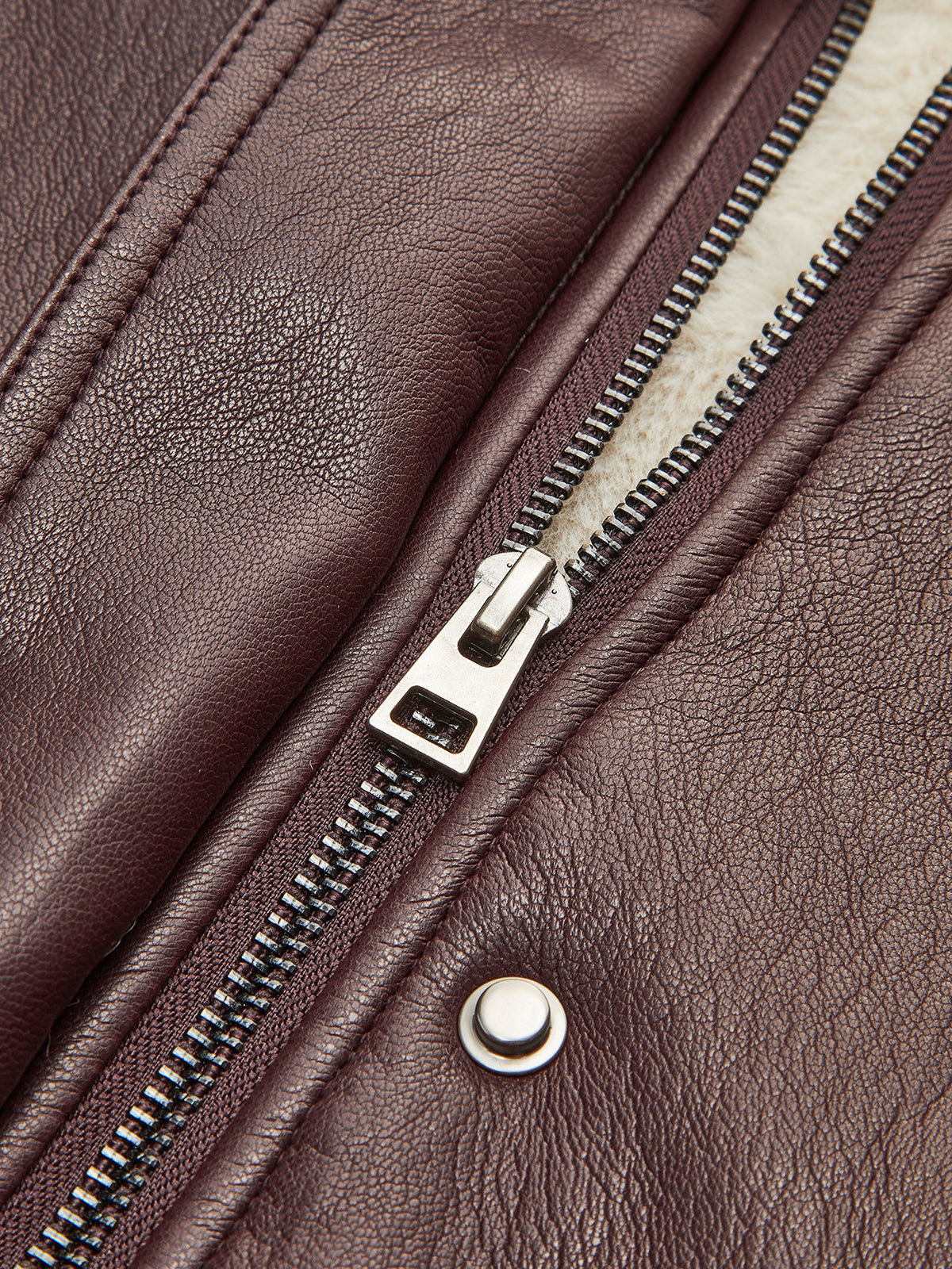 Polar Astarlı Suni Deri Fermuarlı Kaban