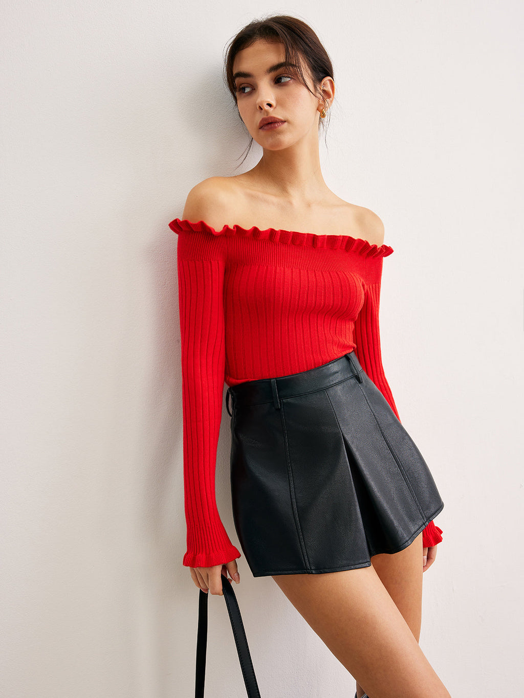 Straplez Marul Yaka Kazak Bluz