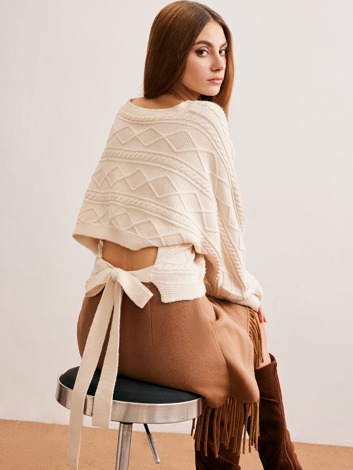 Bağlamalı Kablo Örgü Üst