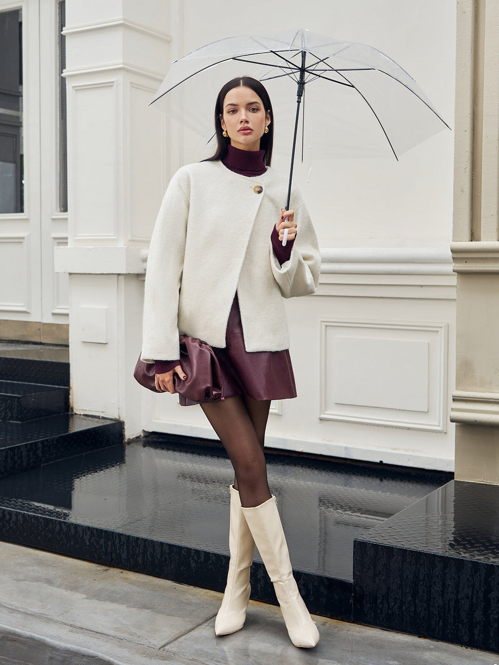 Romance Düğmeli Shift Mont