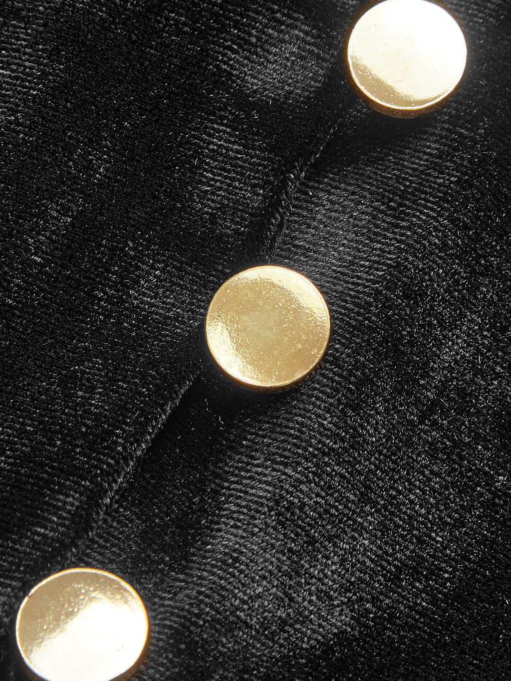 Kadife Bölünmüş Düğmeli Üst