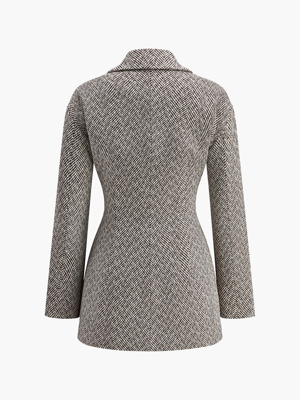 Chevron Yakalı Büzgülü Blazer