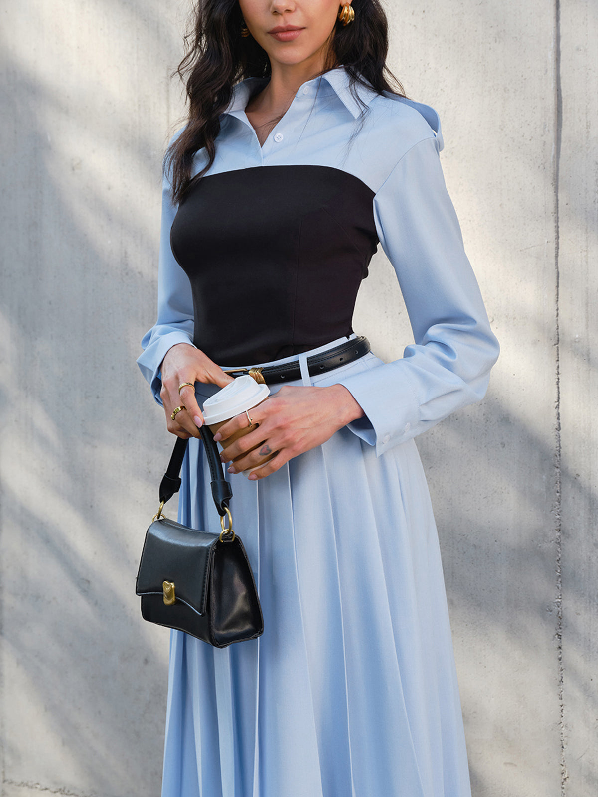 2'Si 1 Arada İnce Panel Polo Gömlek