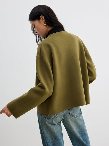 Retro Shift Cardigan Kemersiz