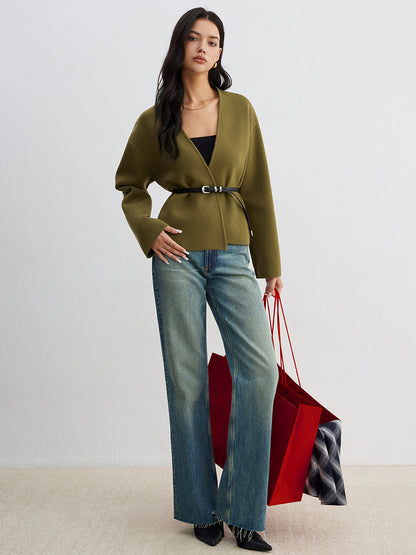 Retro Shift Cardigan Kemersiz