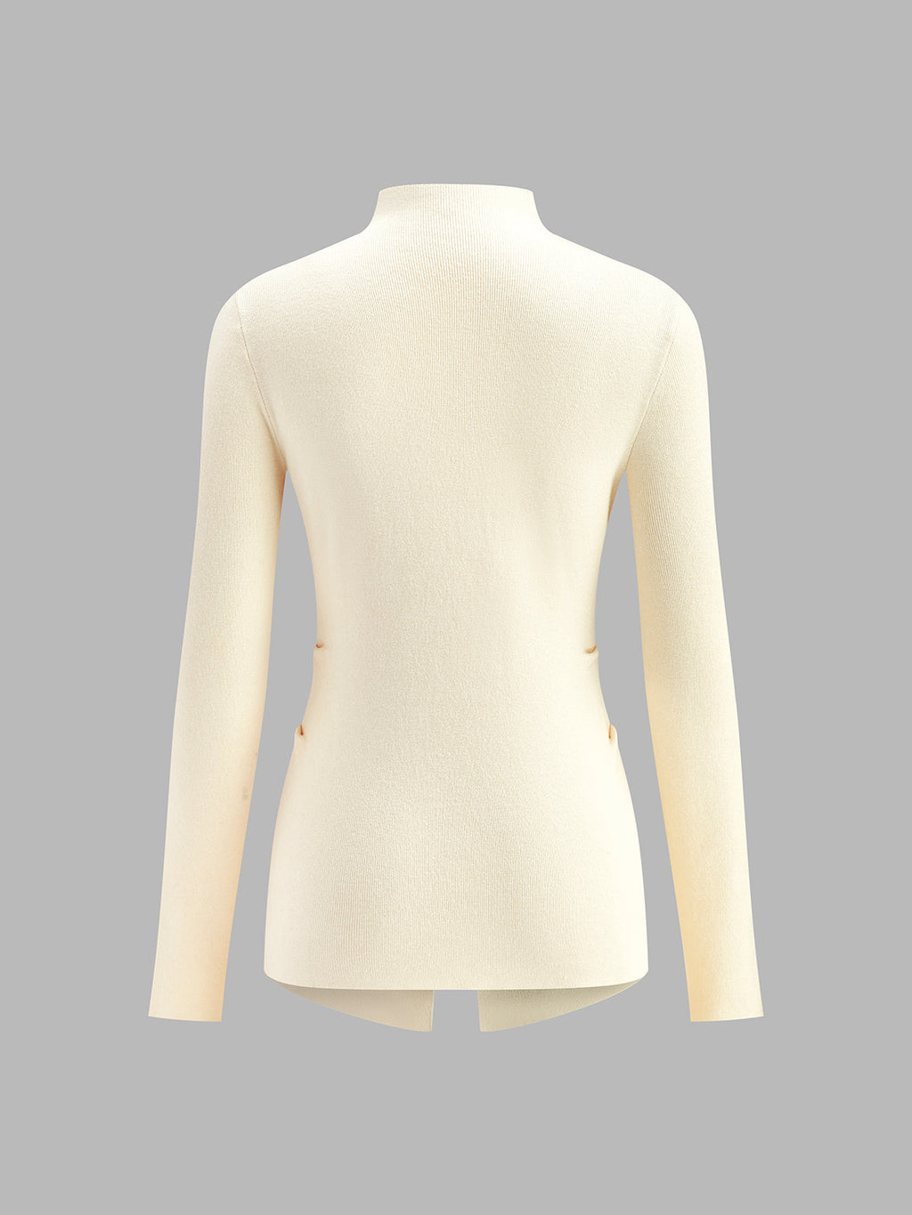 Düğmeli Pileli Bölünmüş Örgü Üst