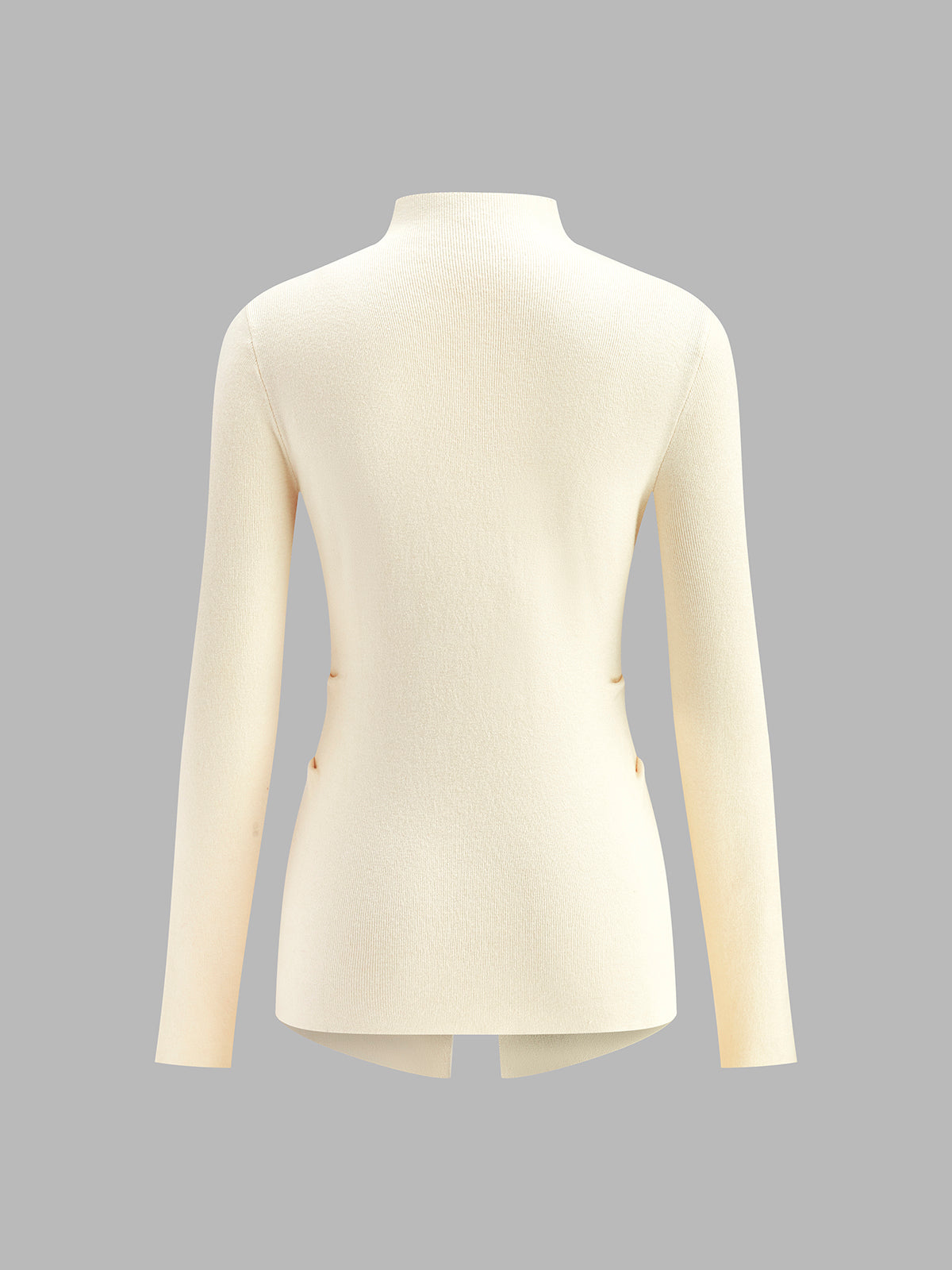 Düğmeli Pileli Bölünmüş Örgü Üst