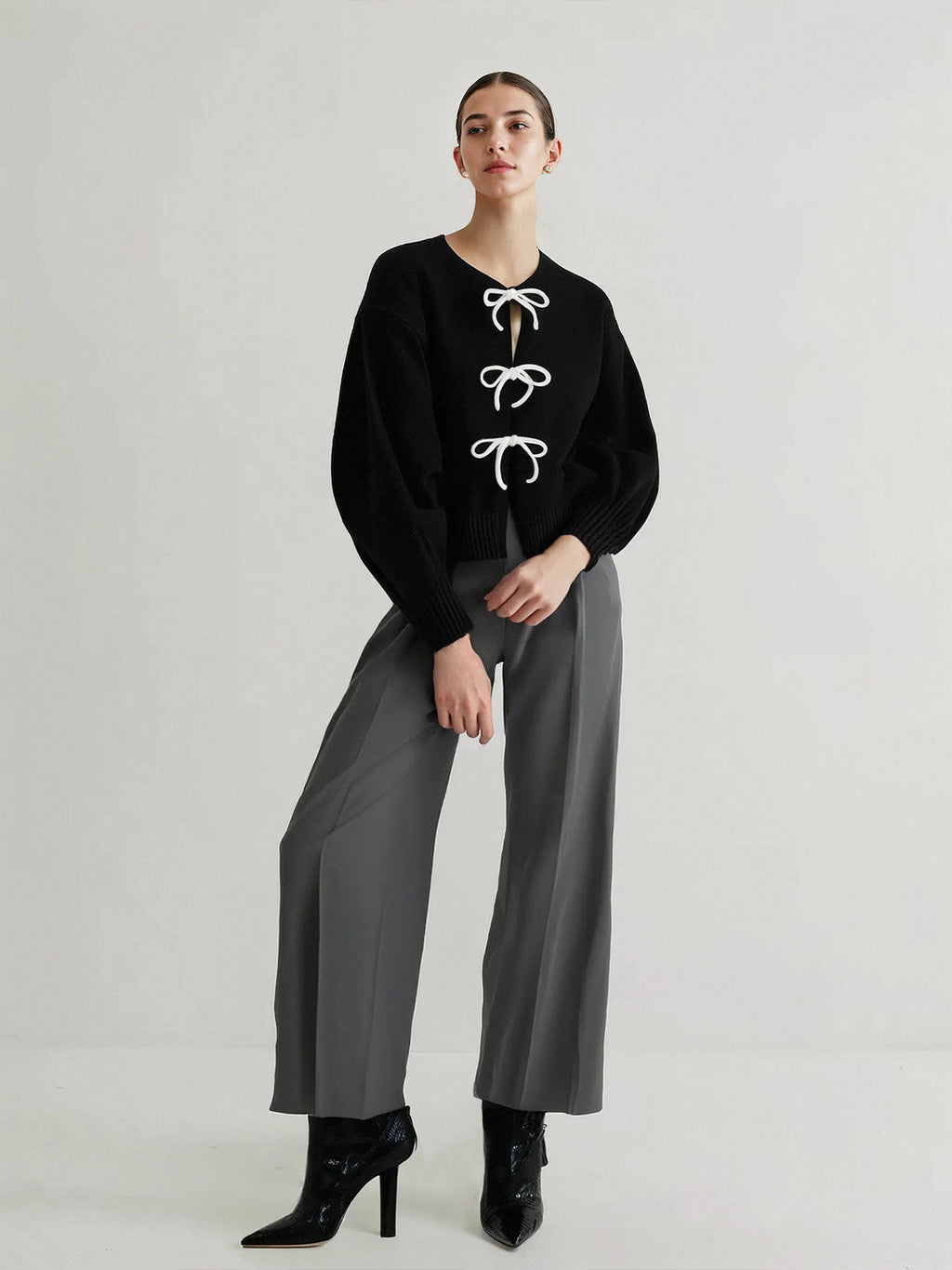 Önü Fiyonklu Shift Kazak