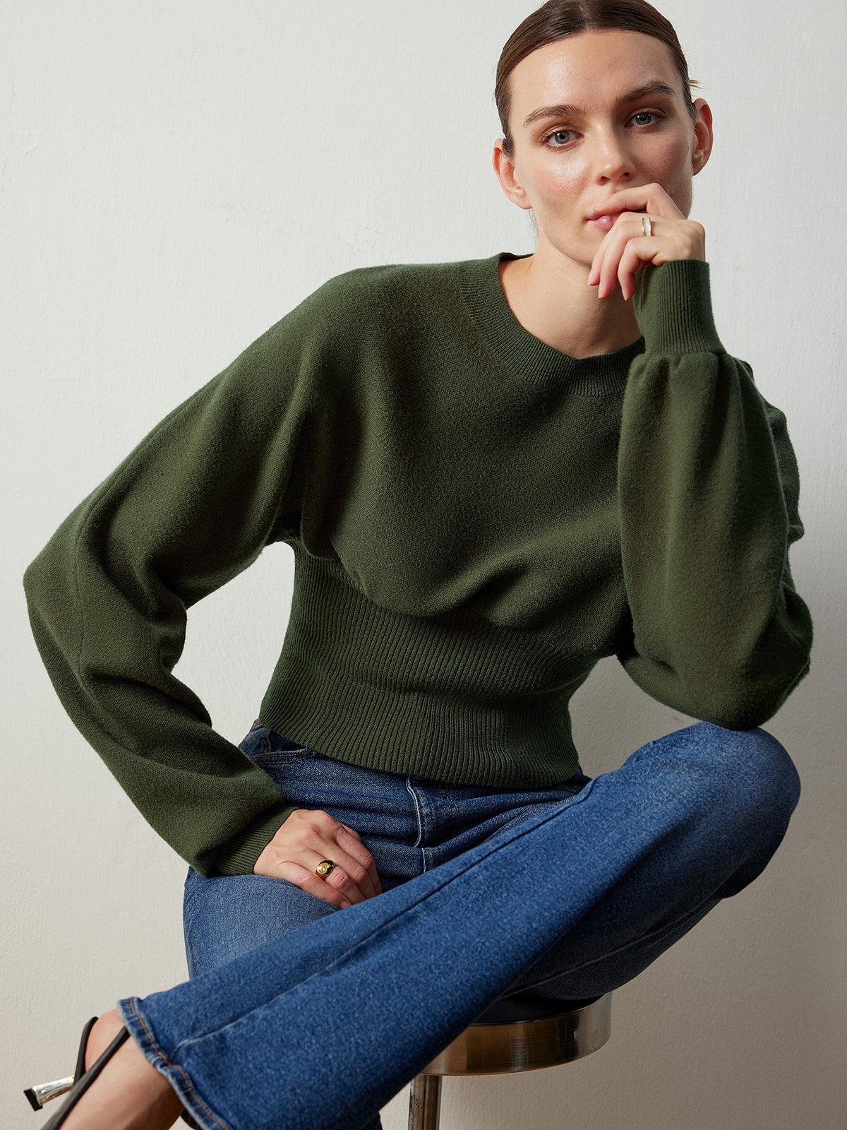 Yarasa Kol Büzgülü Kazak