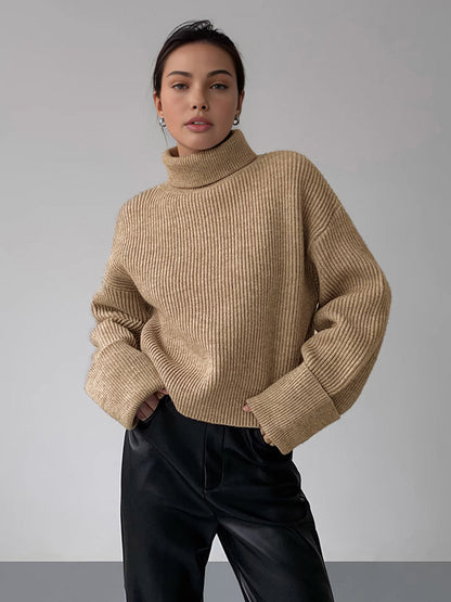 Turtleneck Yivli Sıcak Kazak
