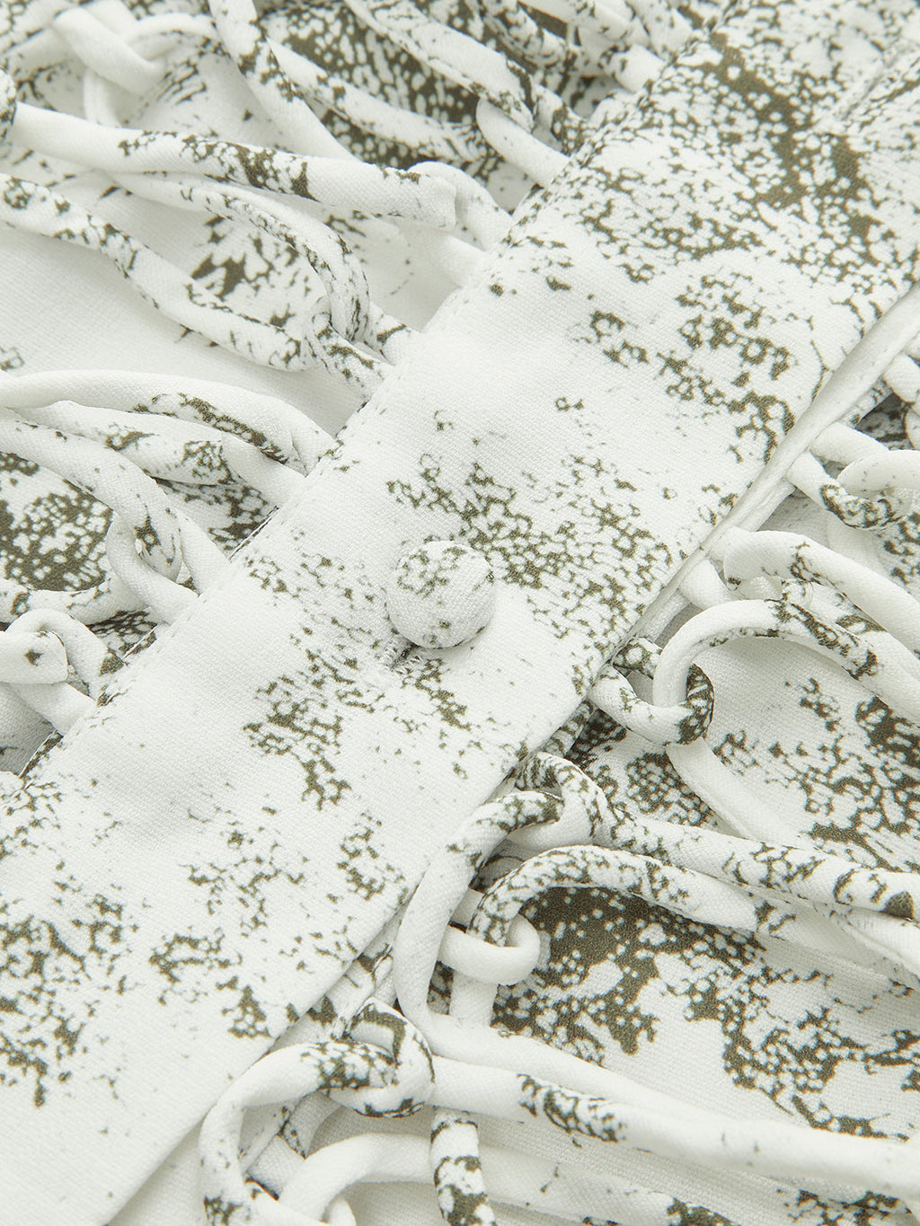 Bağcıklı Ön Çiçekli Puf Kollu Elbise