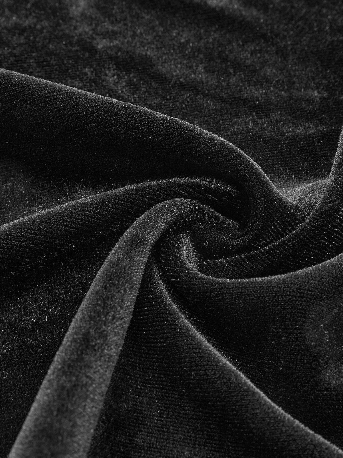 Kısa Kollu Kadife İnce Elbise