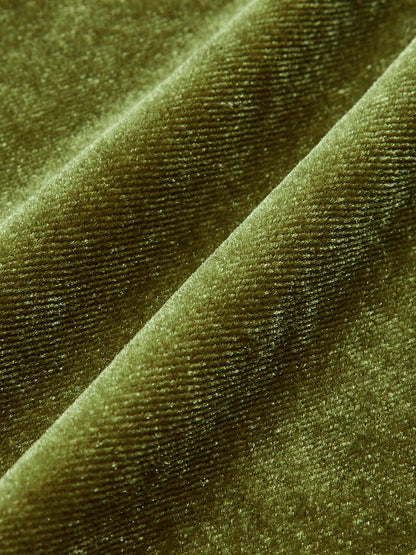 Kadife Pileli Belden Bağlamalı Kısa Tank Top