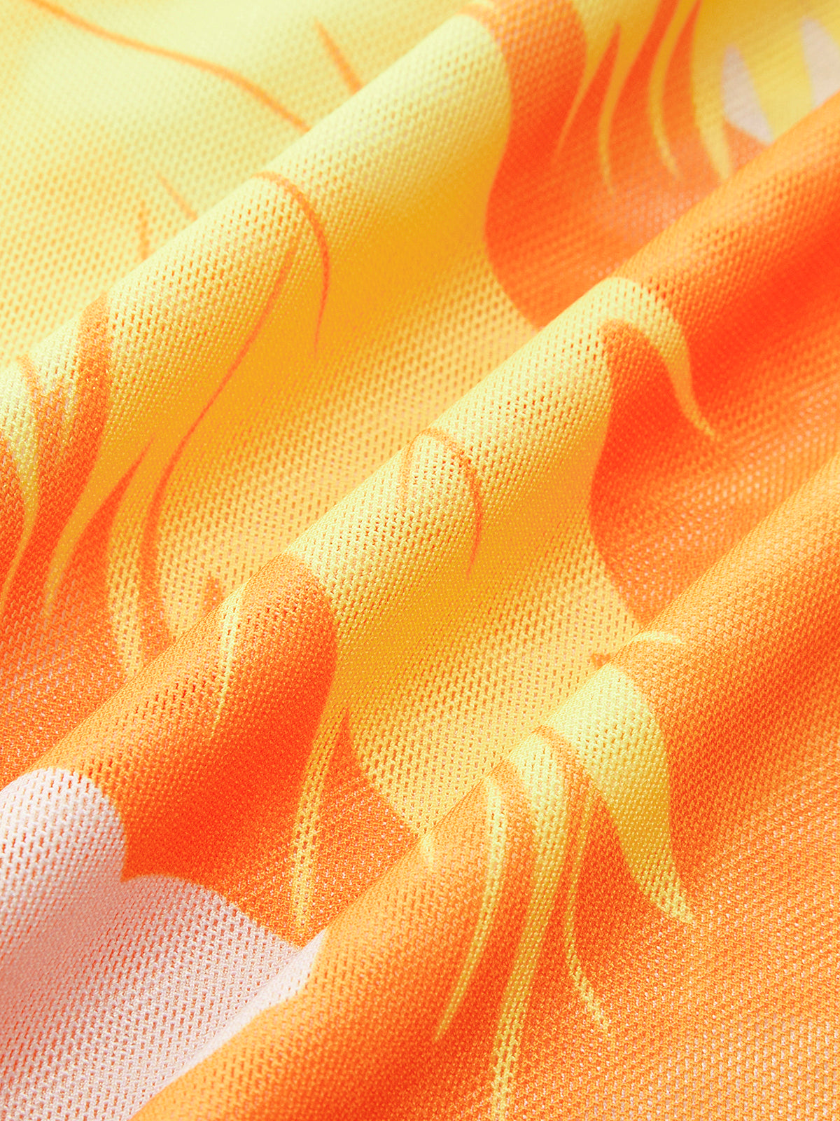 Tropikal Desenli Üst Etek