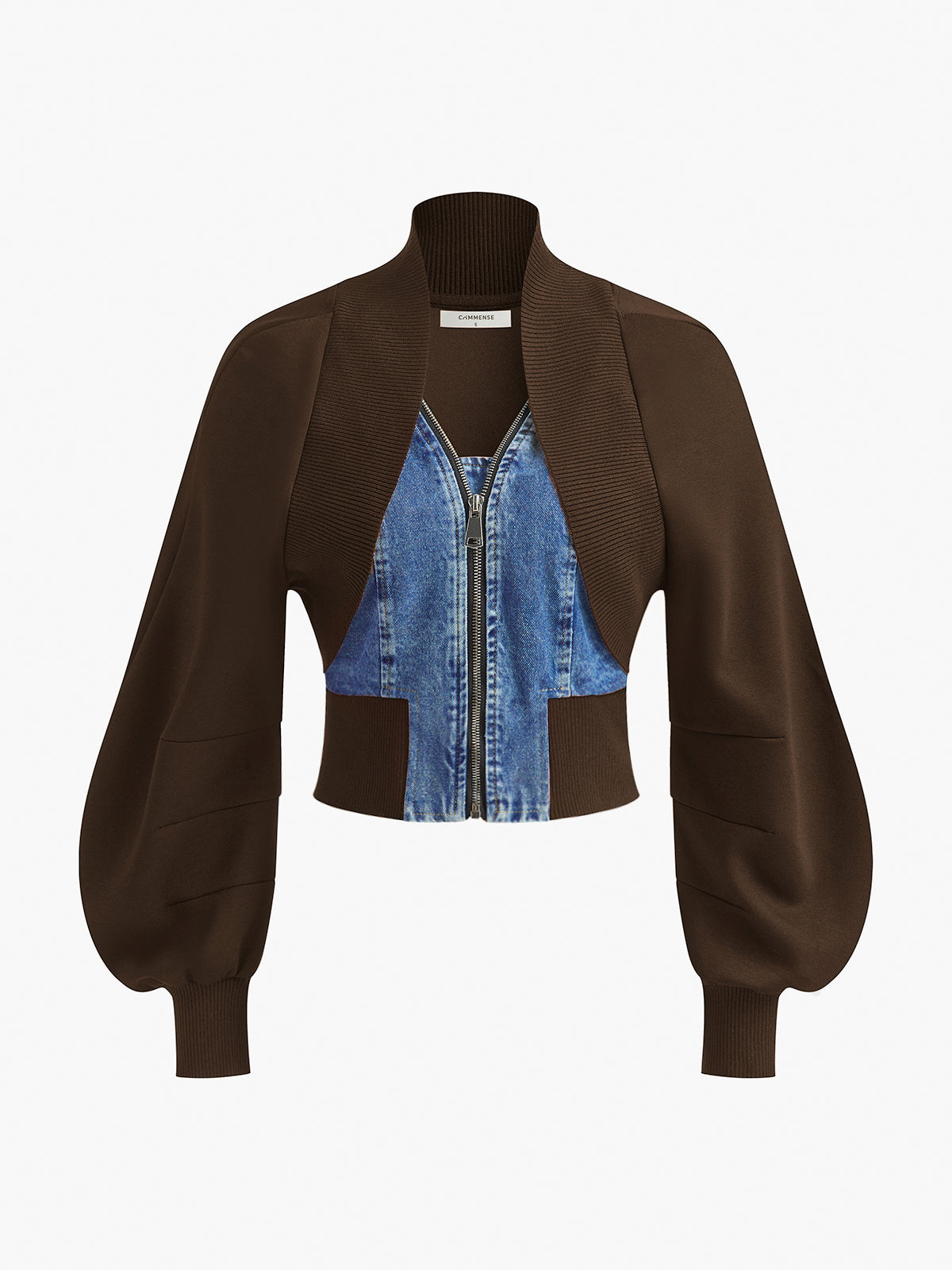 Puf Kollu Kot Panel İnce Ceket