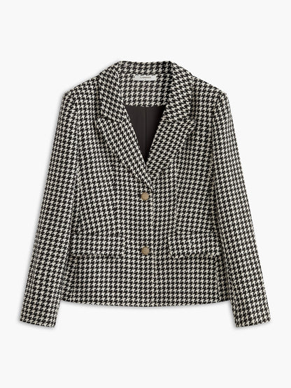 Retro Yaka Düğmeli Blazer