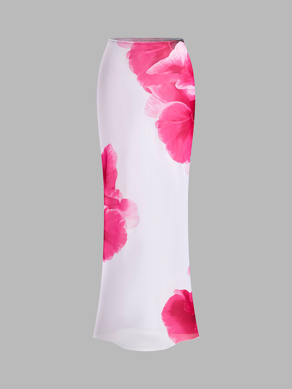 Yarı Şeffaf Etekli Çiçekli Bikini Takımı