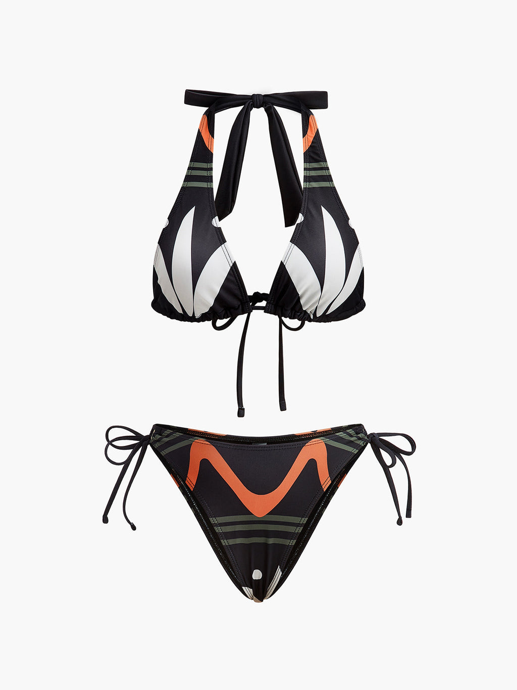 Halter Yaka Bağlamalı Bikini Takımı