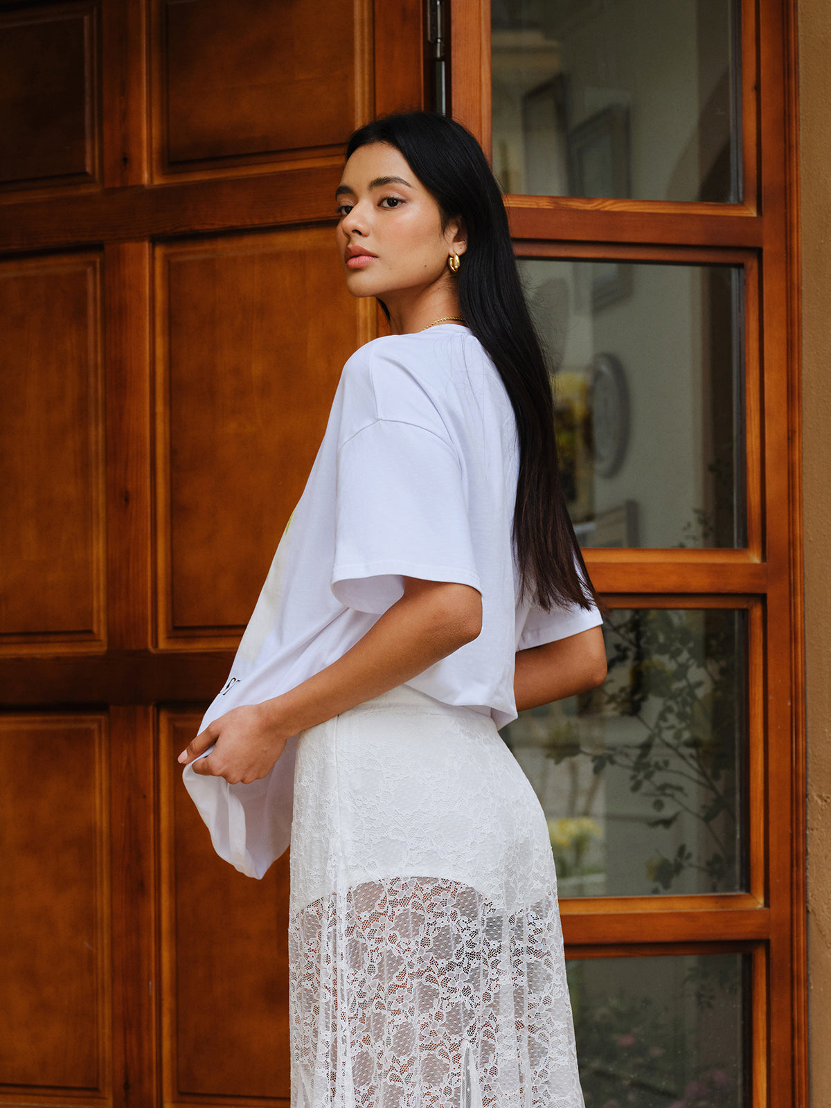 Pamuklu Baskılı Büyük Boy Tişört