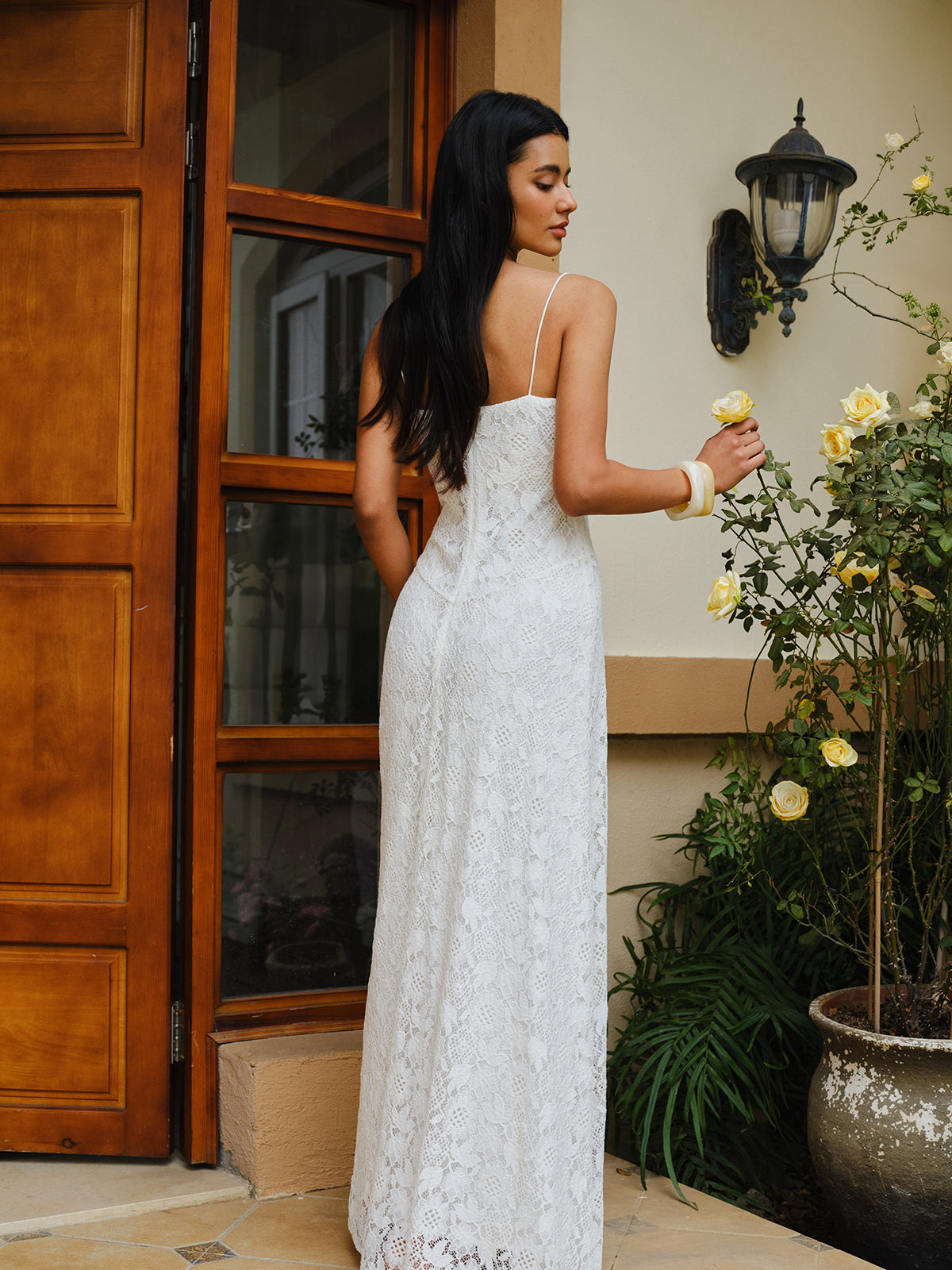 Dantelli Spagetti Askılı Elbise