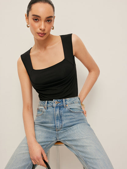 Kare Yaka Fitted Tank Top