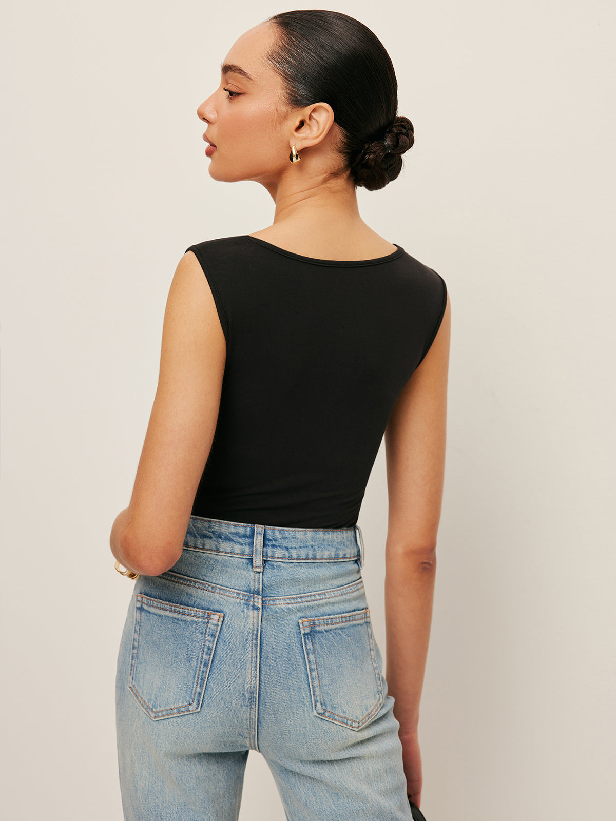 Kare Yaka Fitted Tank Top