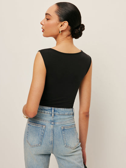 Kare Yaka Fitted Tank Top