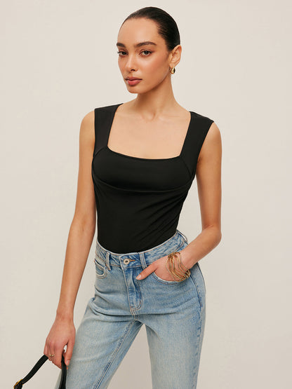 Kare Yaka Fitted Tank Top