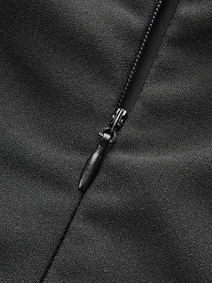 Choker Tasarım Pliseli Panel Elbise