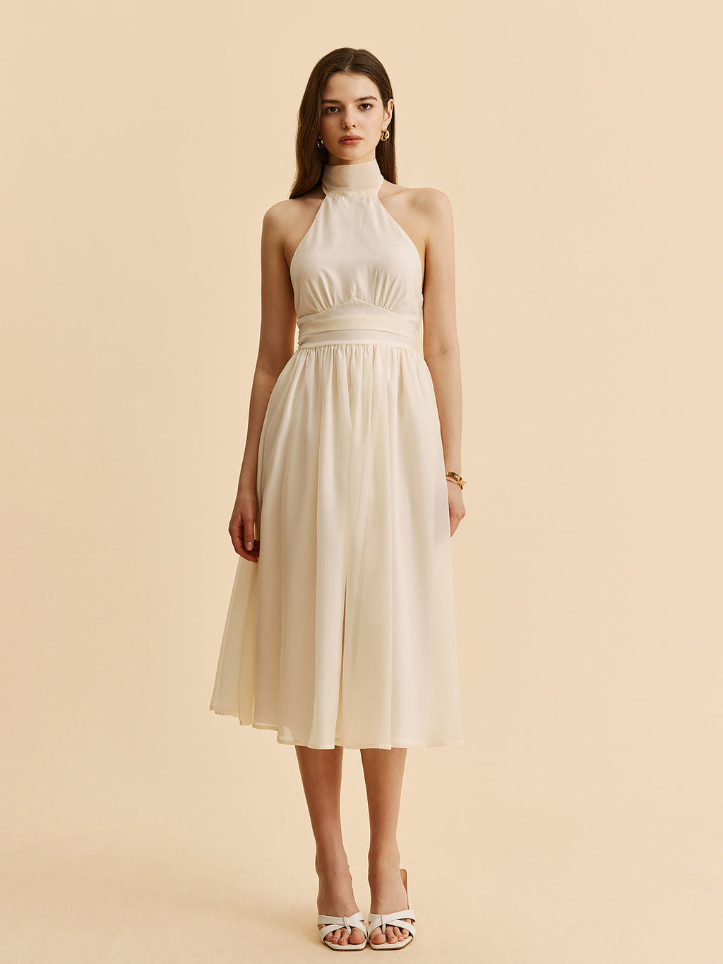 Bağcıklı Askılı A Kesim Elbise