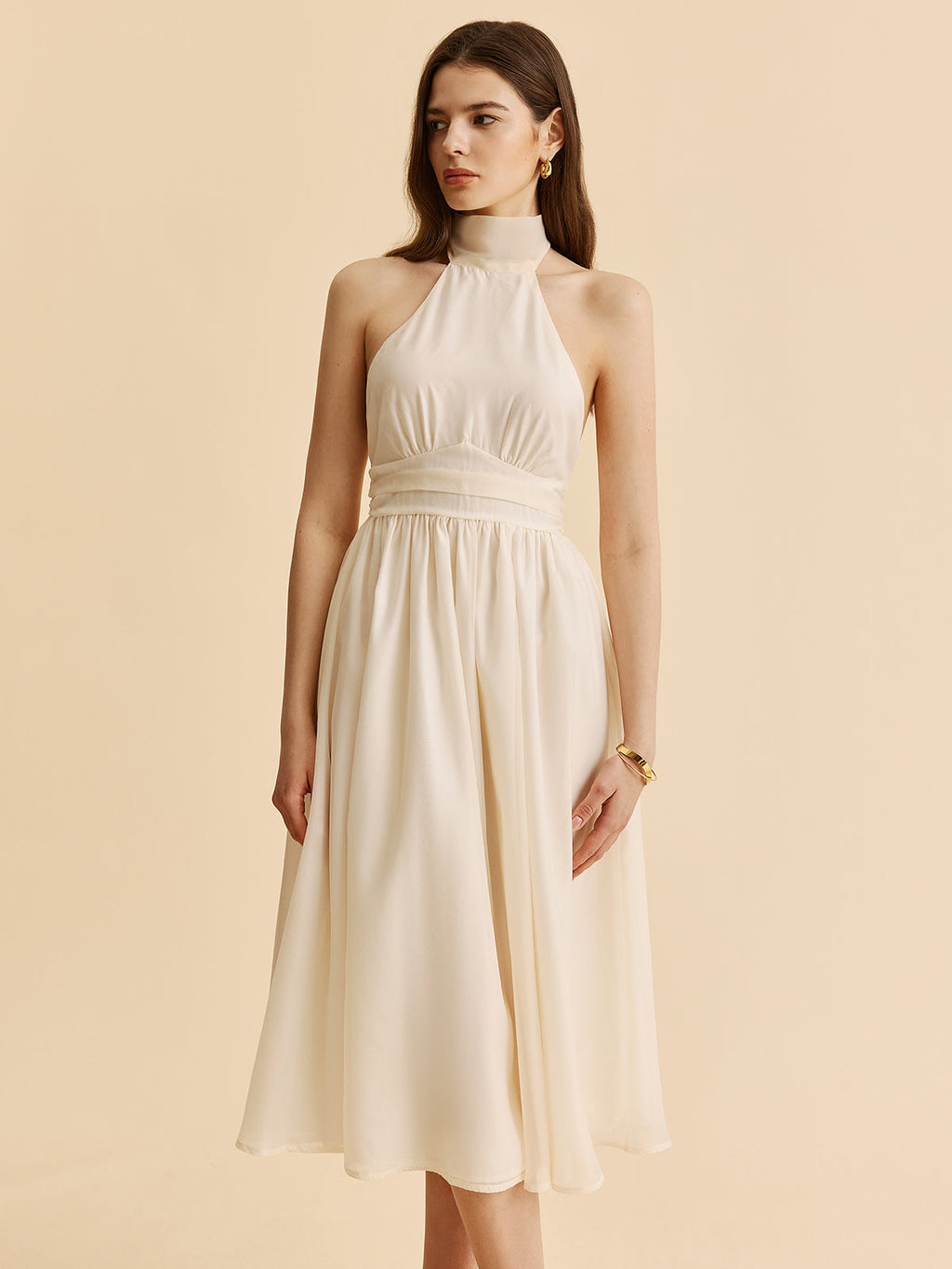 Bağcıklı Askılı A Kesim Elbise