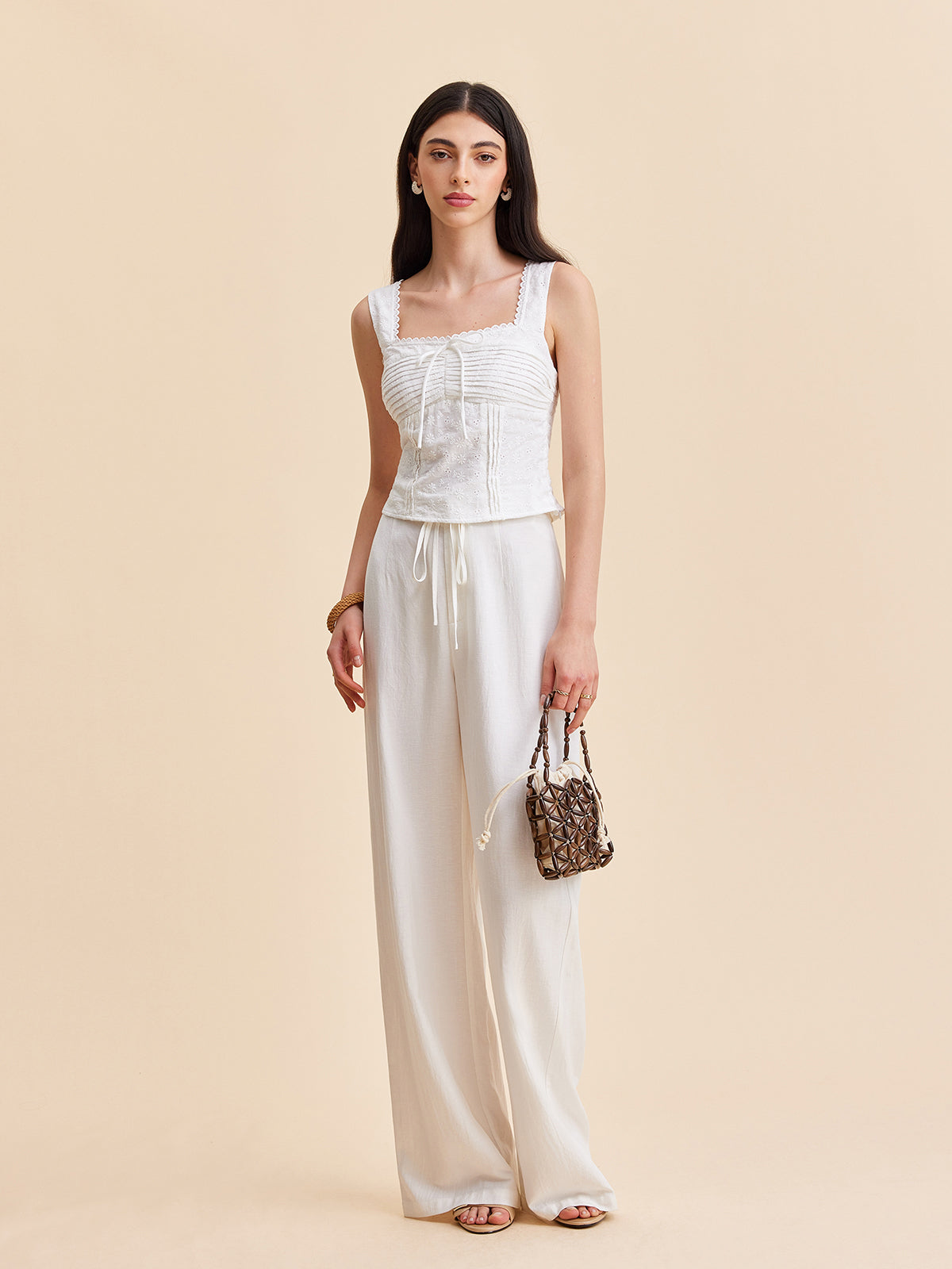 Pliseli Pamuklu Fermuarlı Atlet