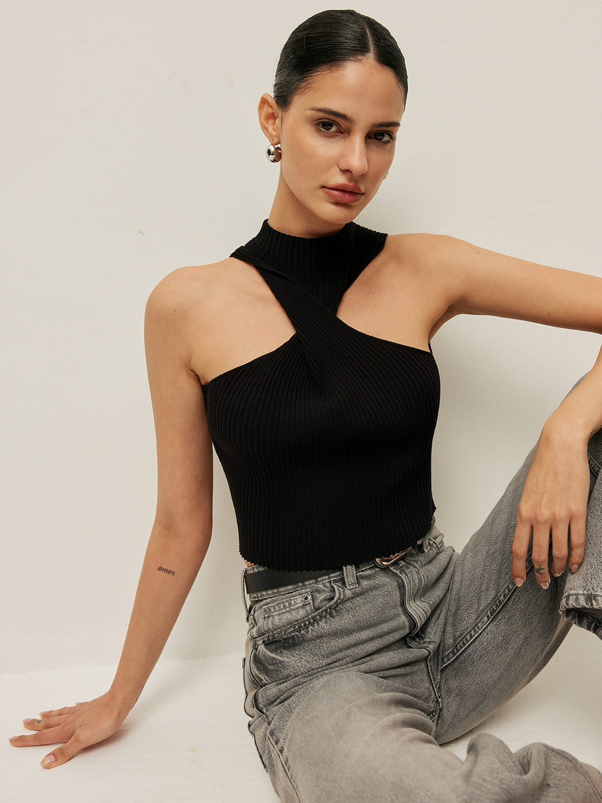 Kaburgalı Çapraz Askılı Örgü Üst