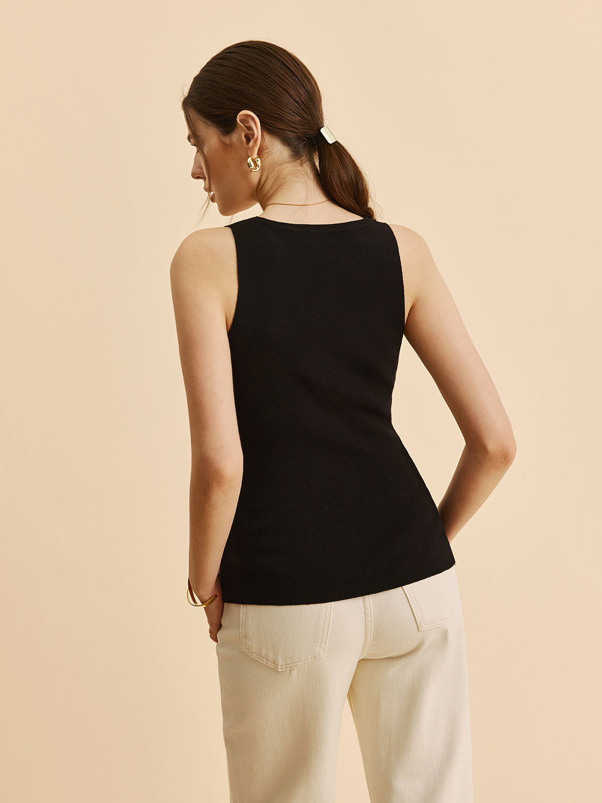 Marul Kesimli Bölünmüş Kazak Yelek