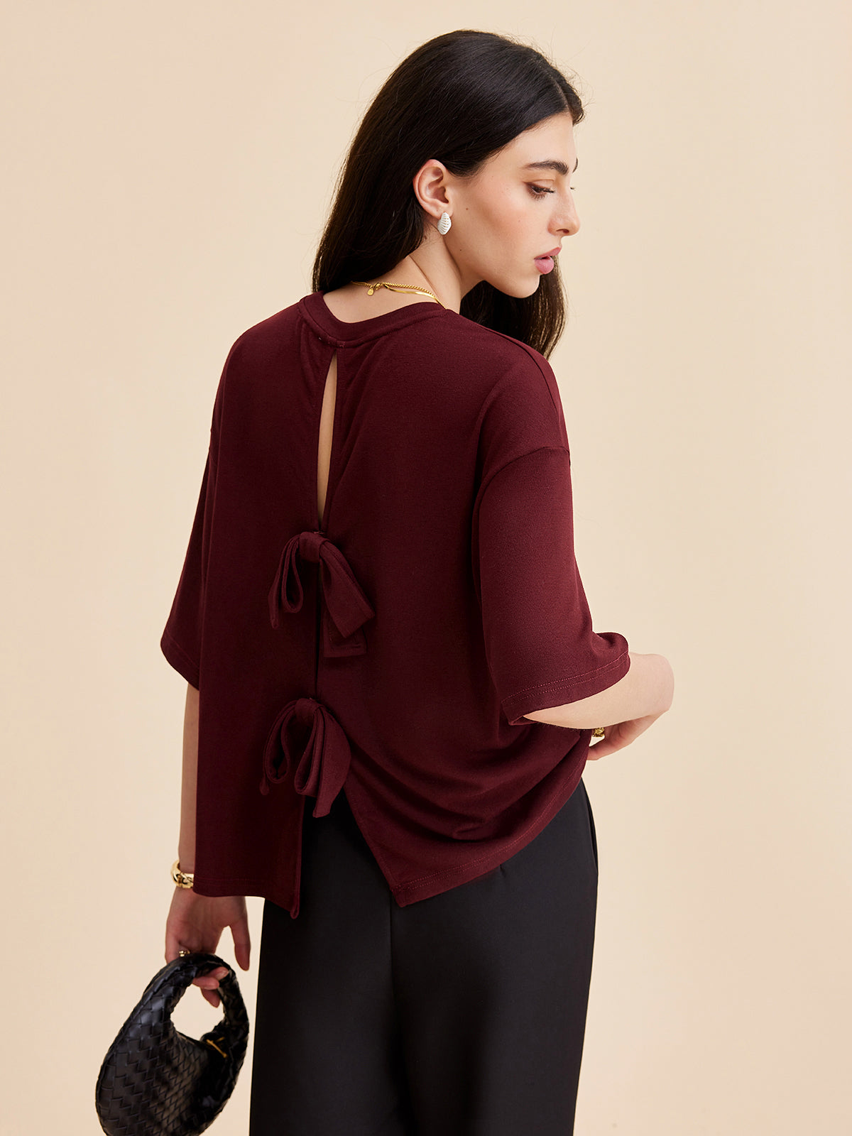 Bölünmüş Sırt Bağcıklı Üst