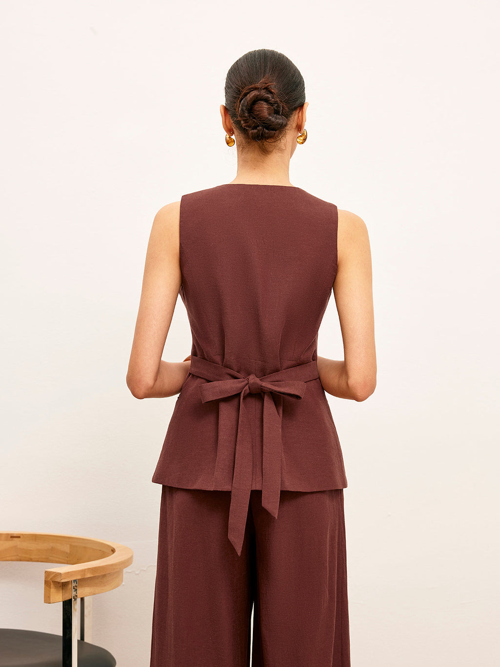 Cep Detaylı Düğmeli Yelek