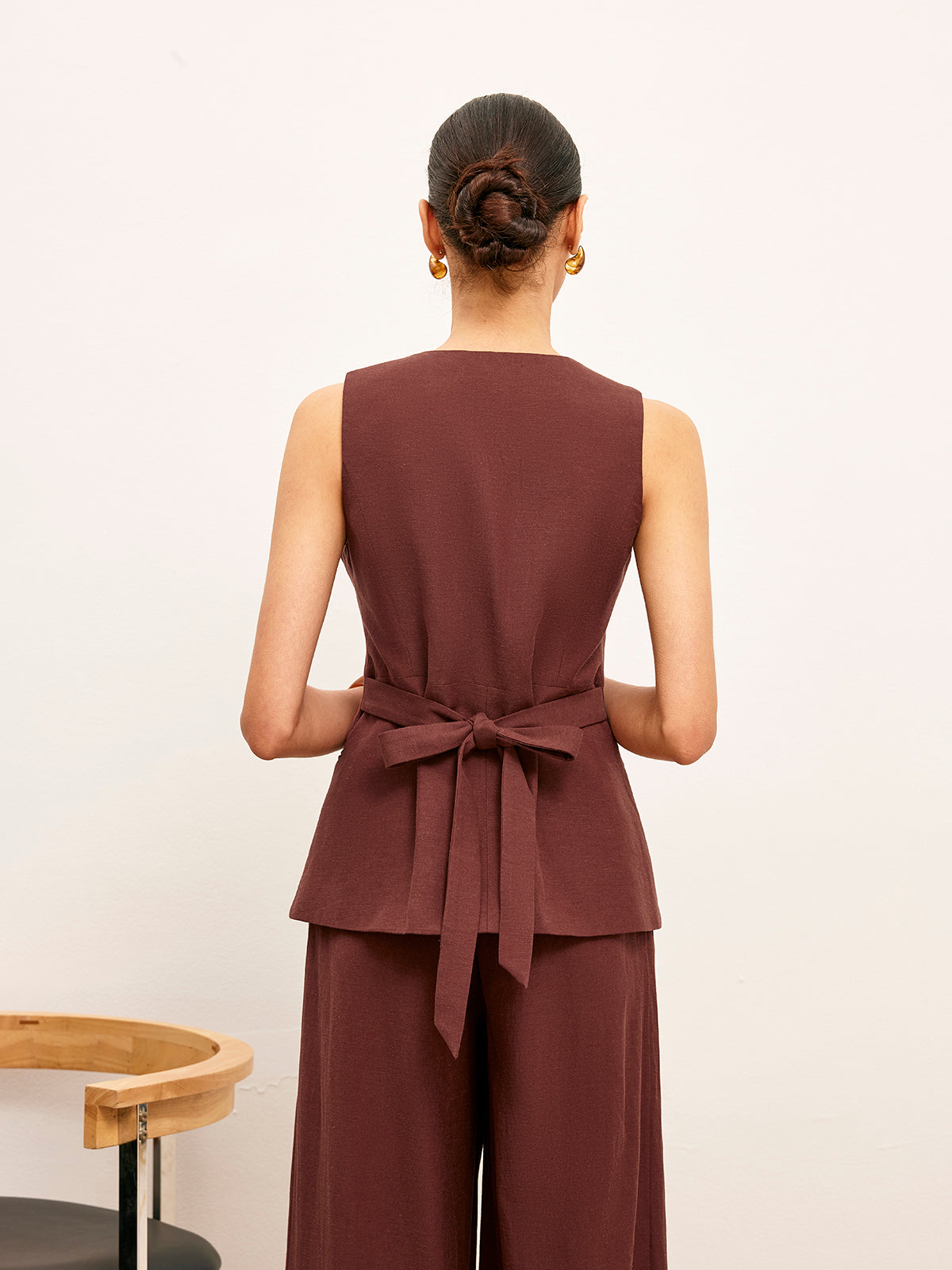 Cep Detaylı Düğmeli Yelek