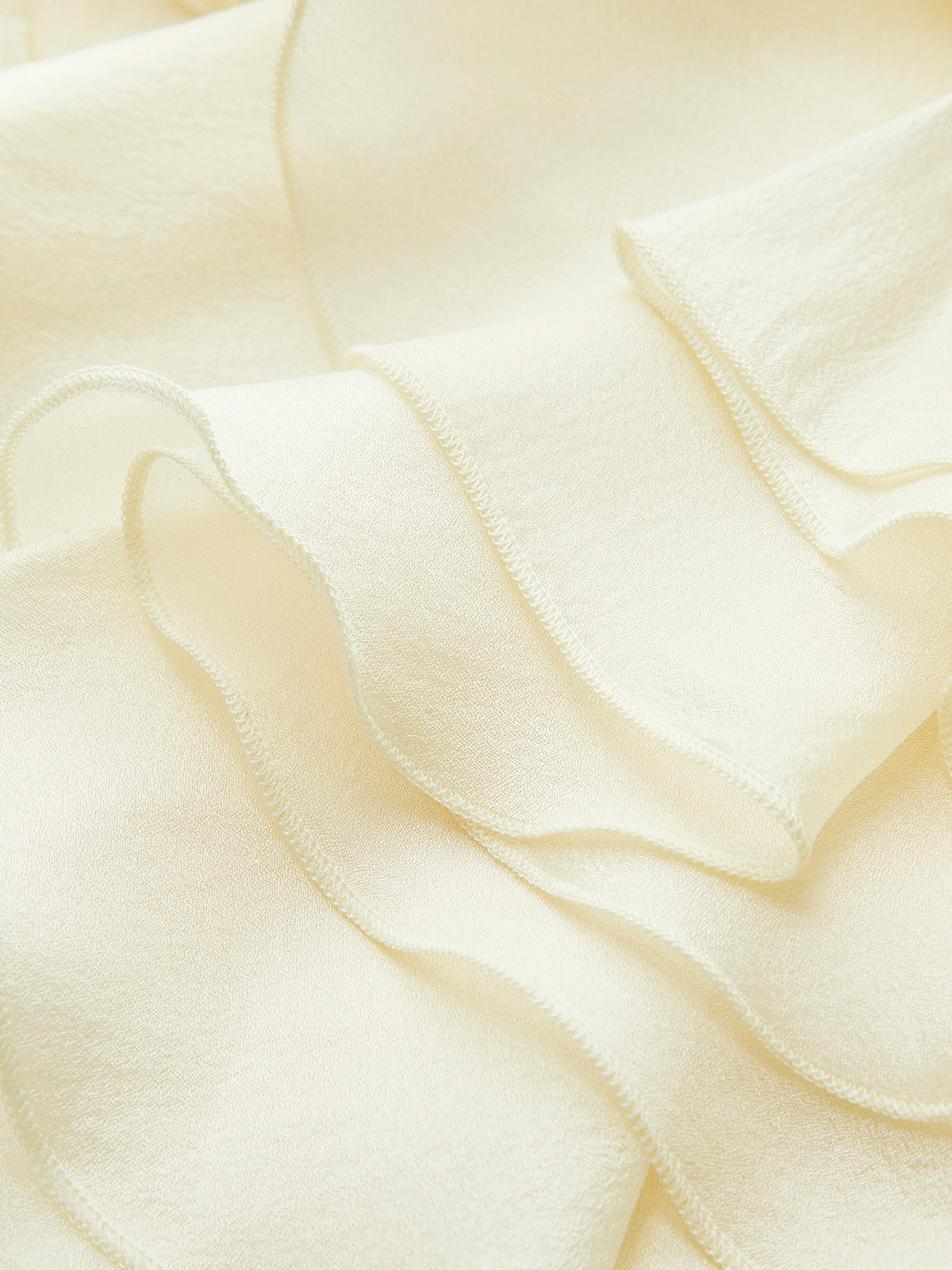 Ruffle Detay Anahtar Deliği Sırt Üstü