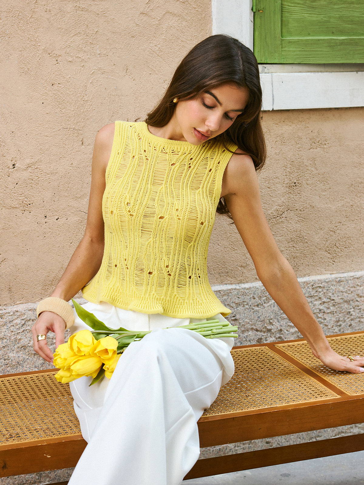 Marul Kenarlı Kazak Yelek