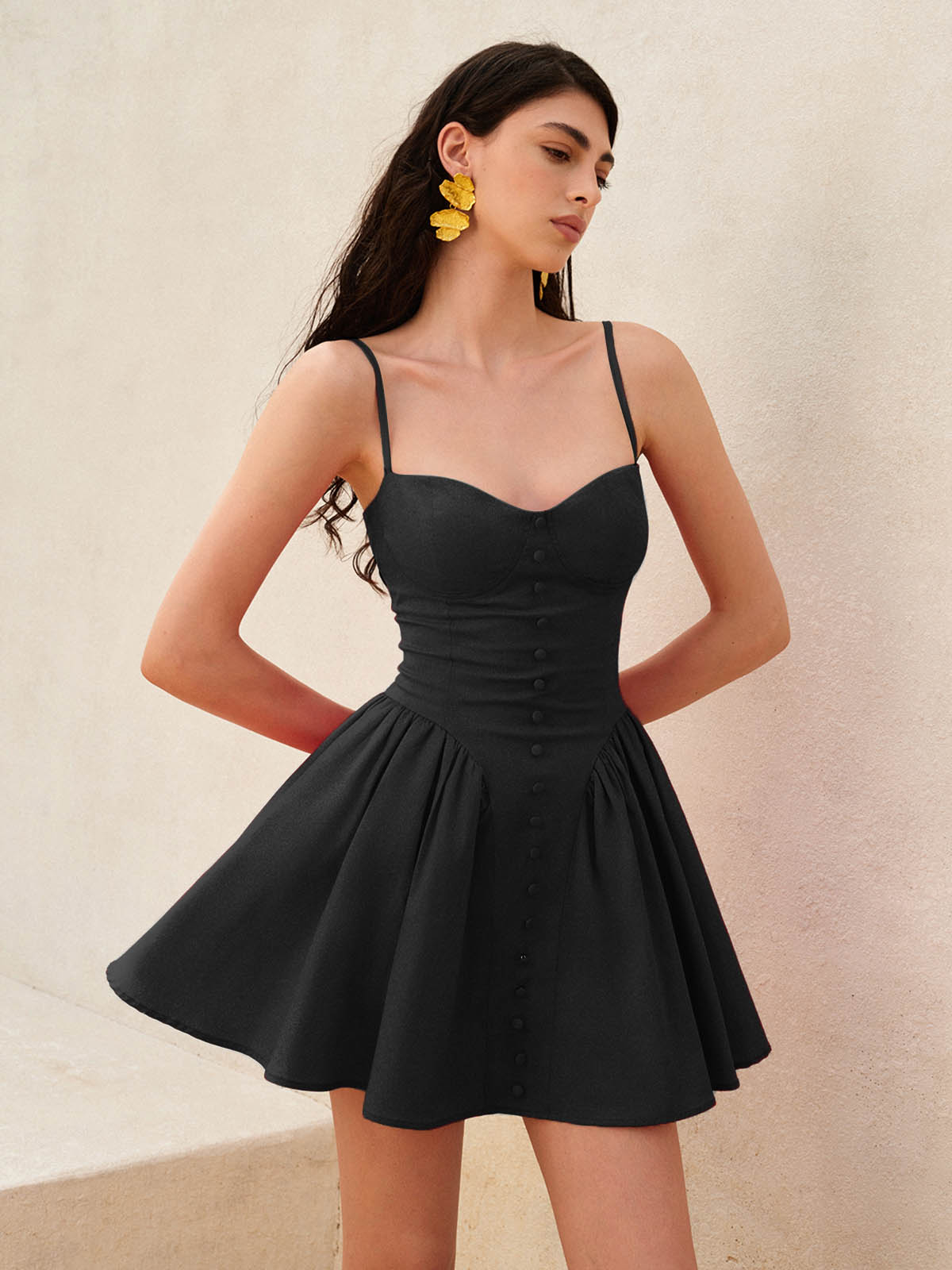 Bağcıklı Sırt Askılı Elbise