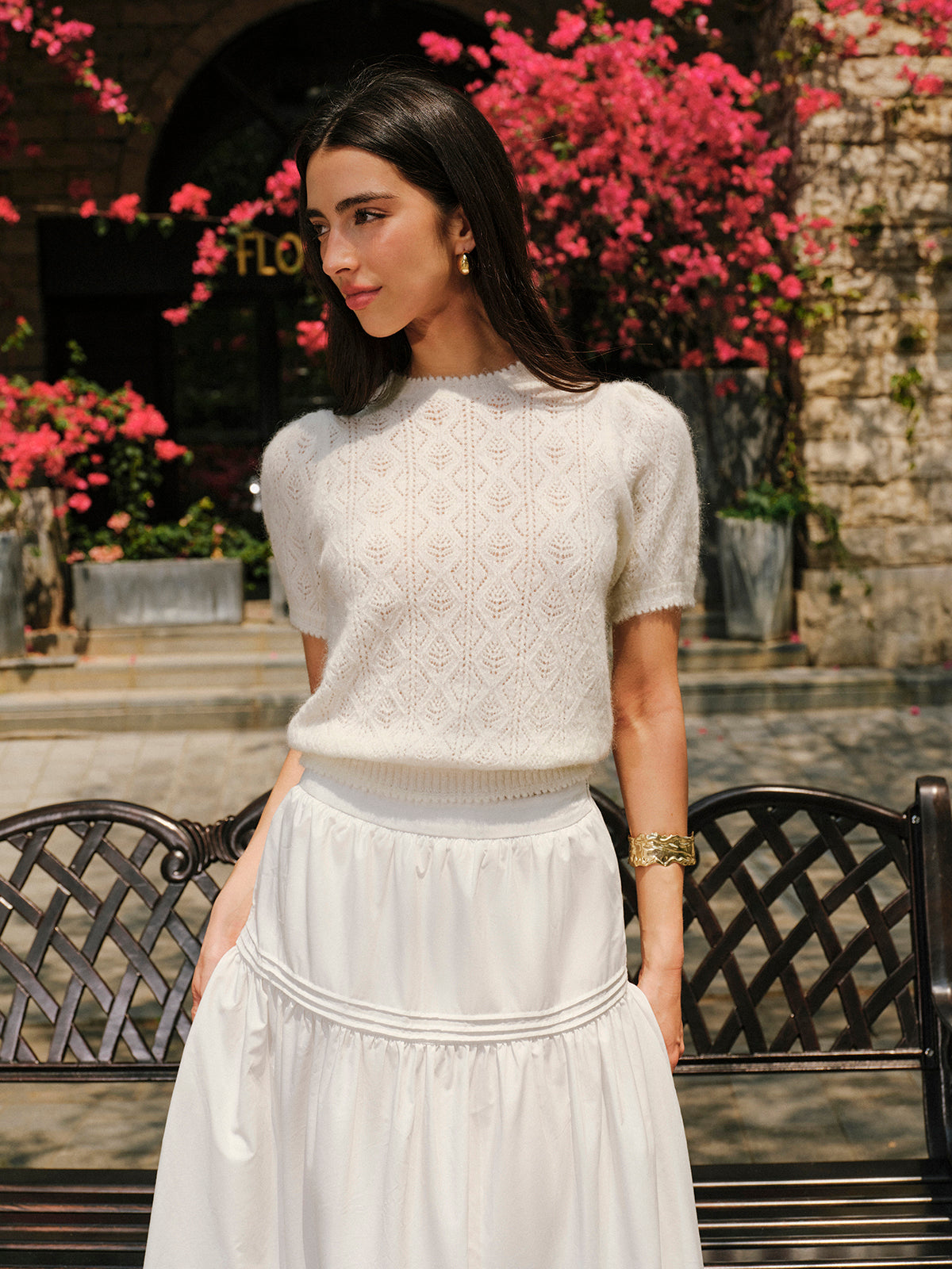 Yün Karışımlı Dokulu Örgü Üst