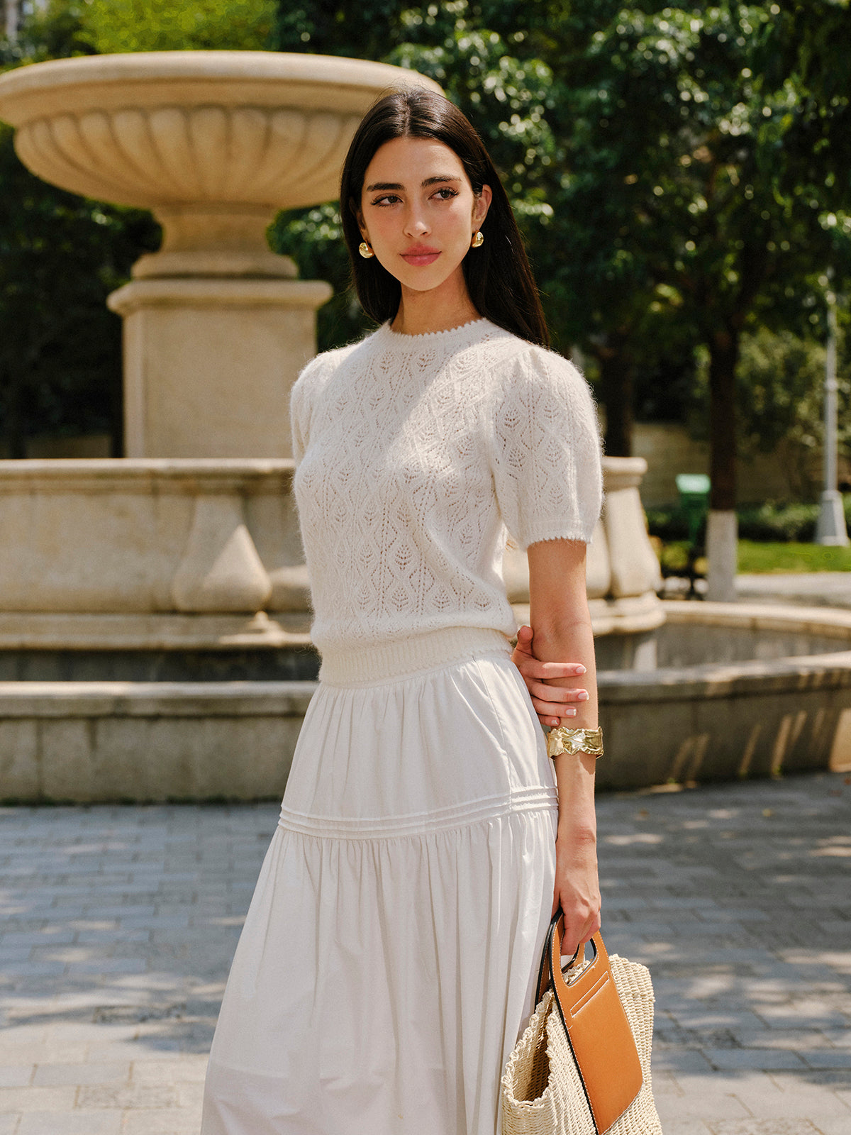 Yün Karışımlı Dokulu Örgü Üst