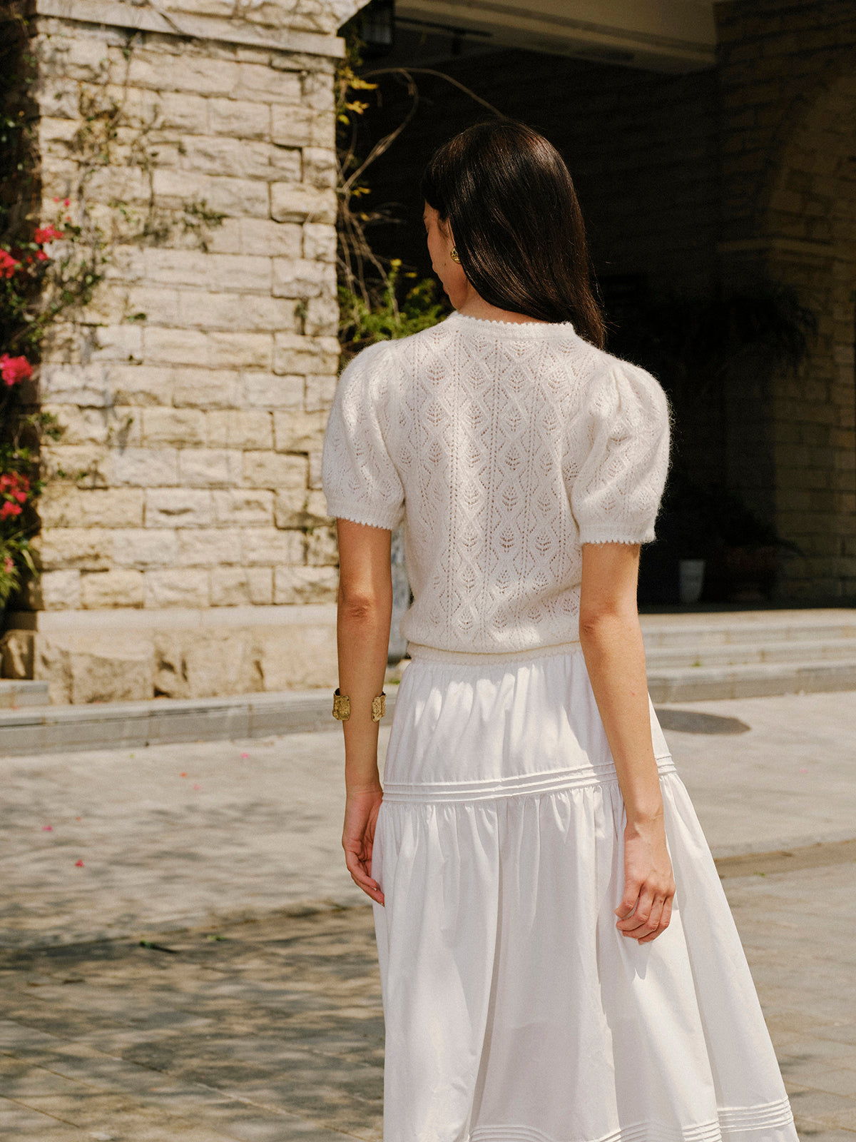 Yün Karışımlı Dokulu Örgü Üst