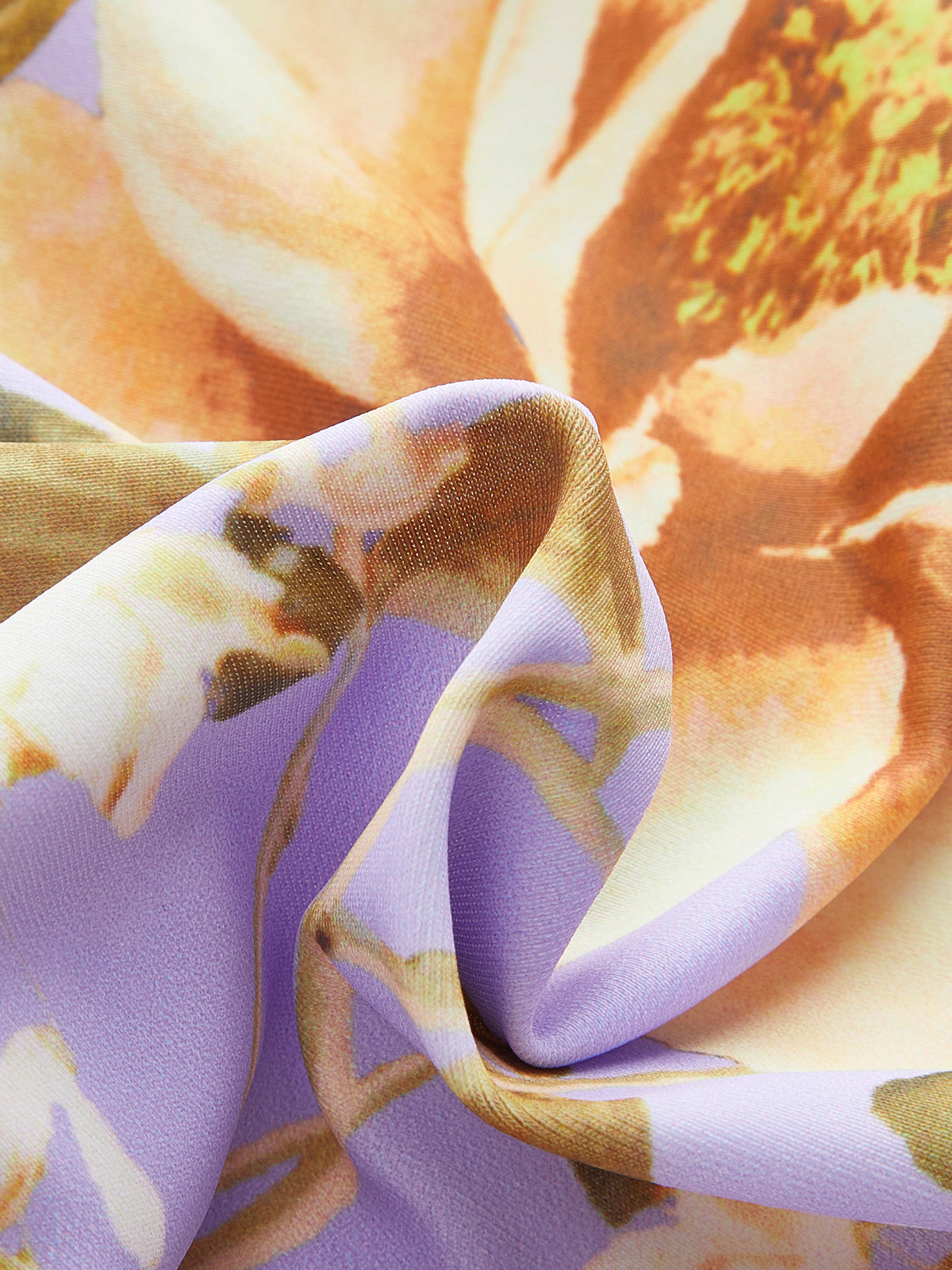 Baskılı Kesikli Fiyonklu Spagetti Askılı Tek Parça Mayo