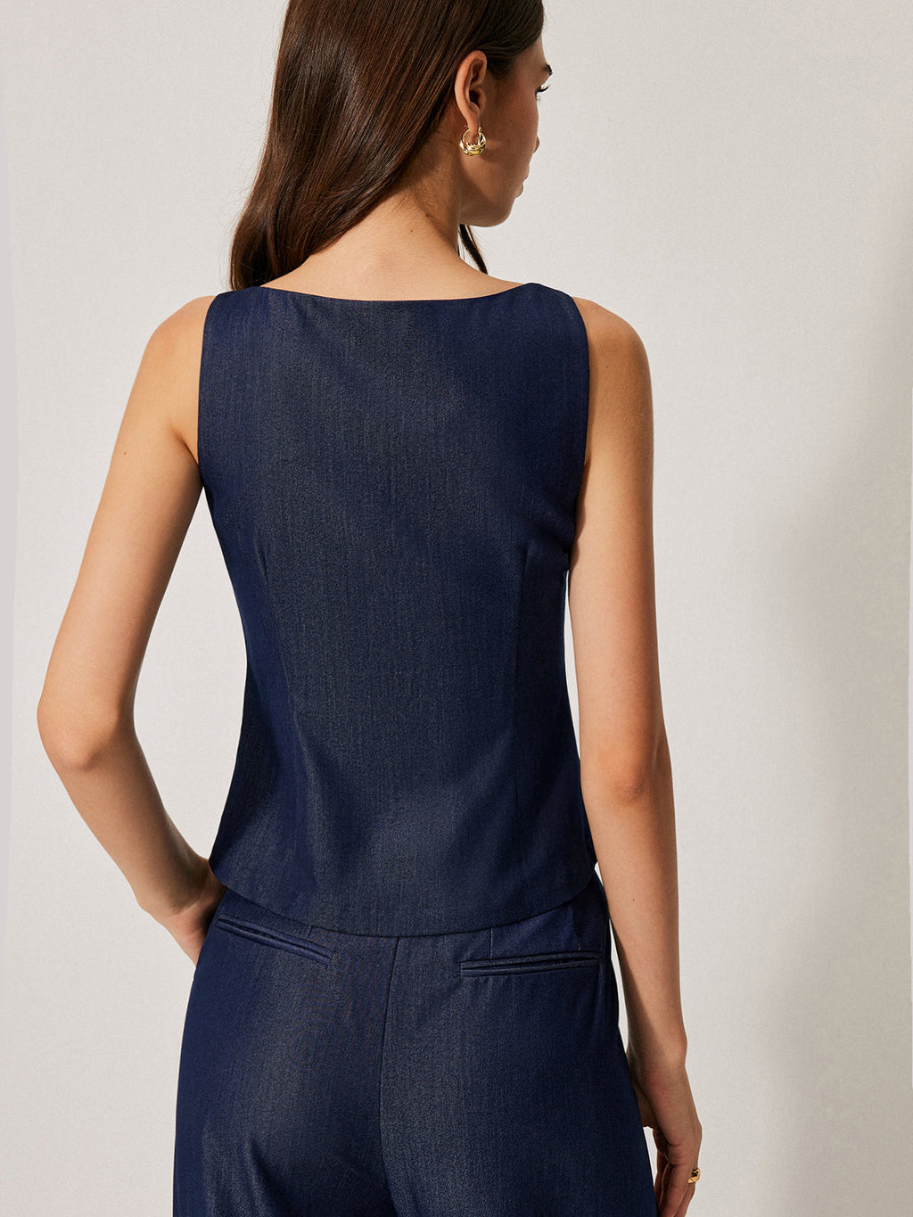 Düğmeli Ön Kolsuz Yelek