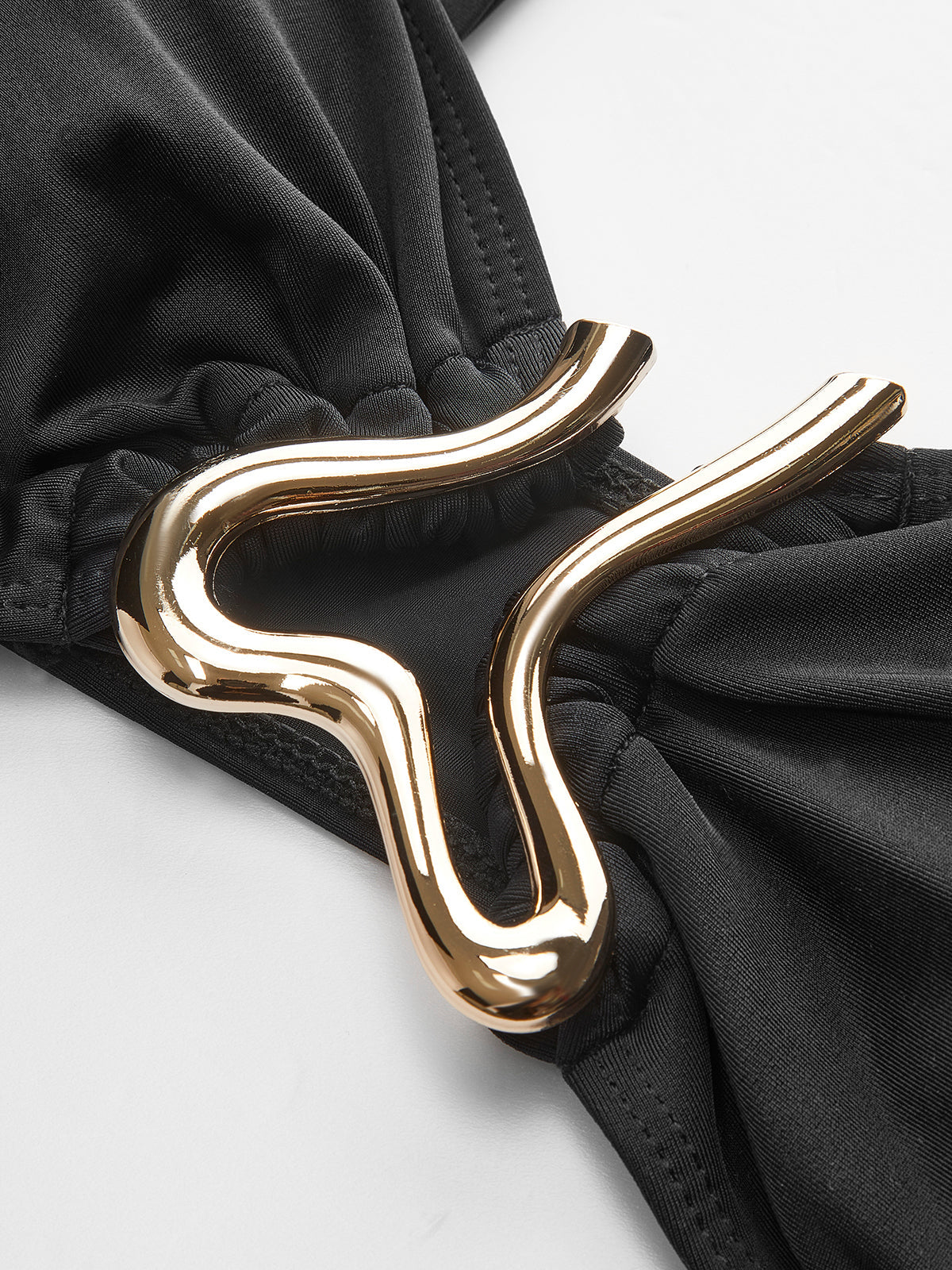 Altın Detaylı Bikini Takımı Ve Üst Etek