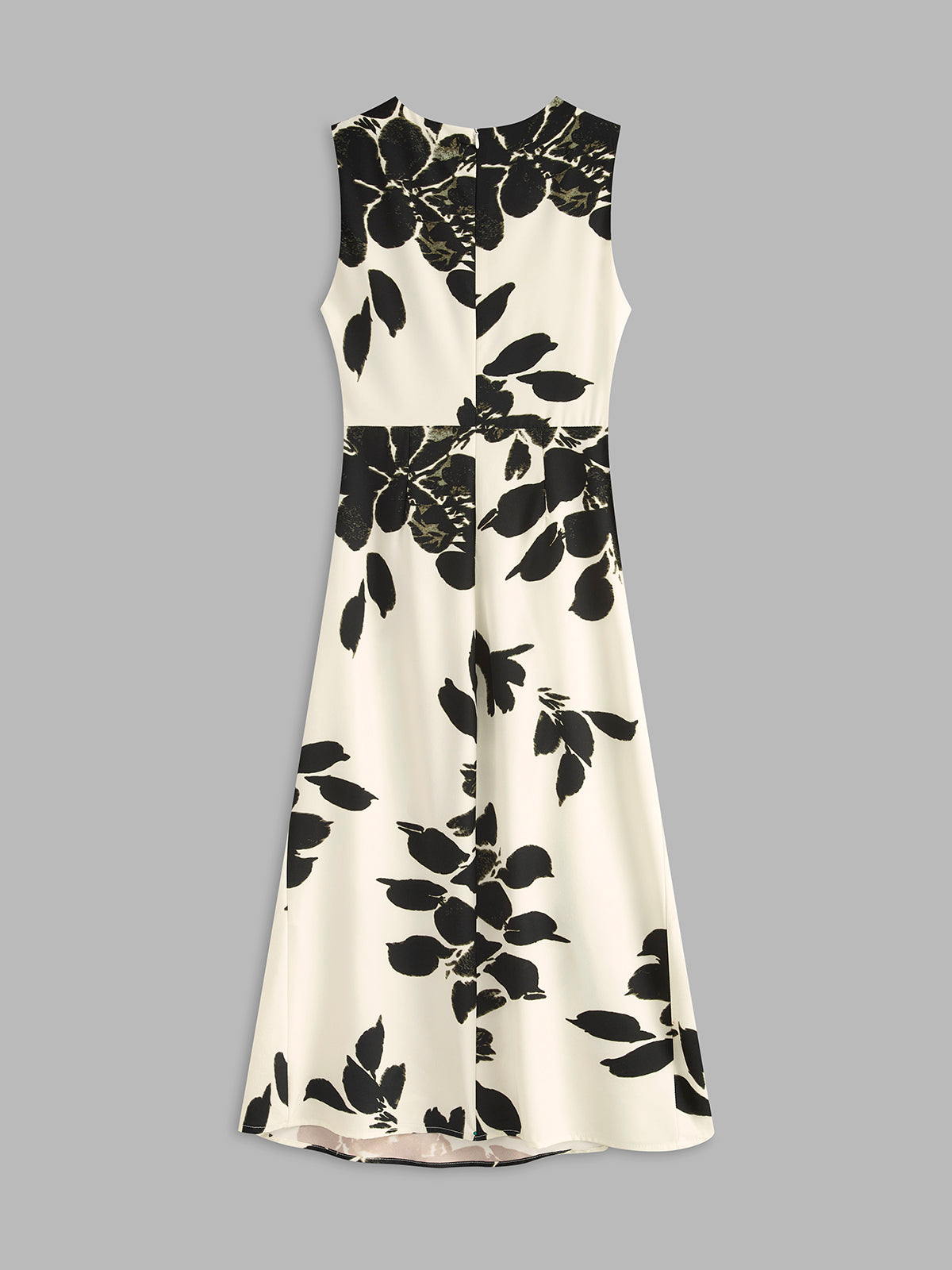 Çiçek Desenli Kolsuz Pileli Elbise